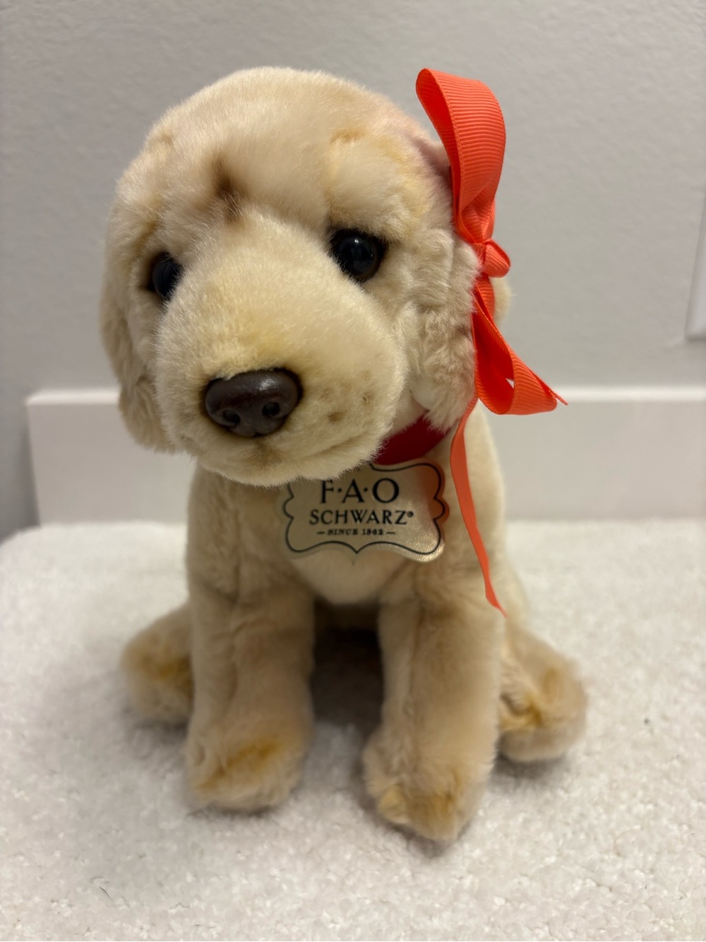 FAO Schwarz Golden Labrador Retriever Girl Puppy Dog Toy Plush Ultra Soft
